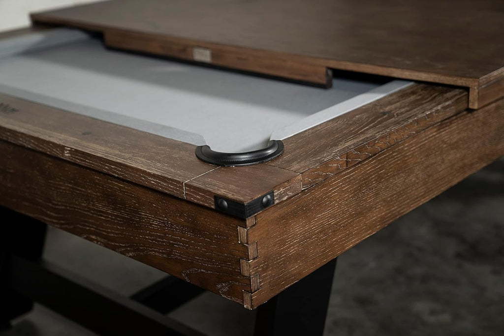 Nixon Billiards - Hunter Slate Billiard Pool Table(Metal Leg) - Brushed Walnut - 7 FT and 8 FT - White Glove Installation