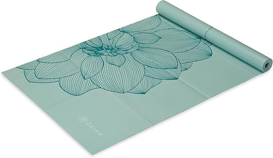 Gaiam Yoga Mat - Folding Travel Fitness & Exercise Mat - Foldable Yoga Mat for All Types of Yoga, Pilates & Floor Workouts (68"L x 24"W x 2mm Thick)-FlexoryFit