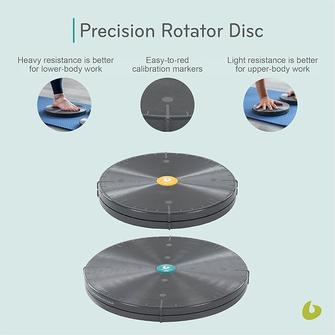 Balanced Body Precision Rotator Disc (Single), Fitness and Balance Disc for Core Strengthening, Pilates Equipment-FlexoryFit