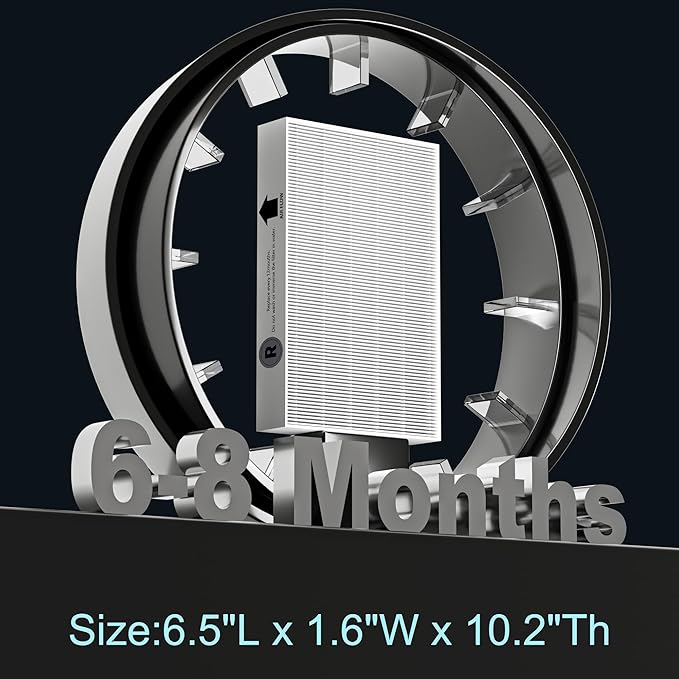 HPA300 HEPA Filter Replacement for Honeywell HPA300 Series Air Purifiers HPA300, HPA300VP, HPA304, HPA3300, Replace HRF-R3 (3 Ture HEPA R Replacement Filter + 4 Activated Carbon Pre-Filter) by Funmit