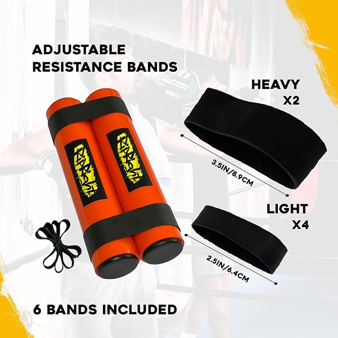 RipStick, Workout Equipment for Joint Rehab, Shoulder and Resistance Training, Muscle Building and Core Workout Equipment with 6 Adjustable Resistance Bands-FlexoryFit