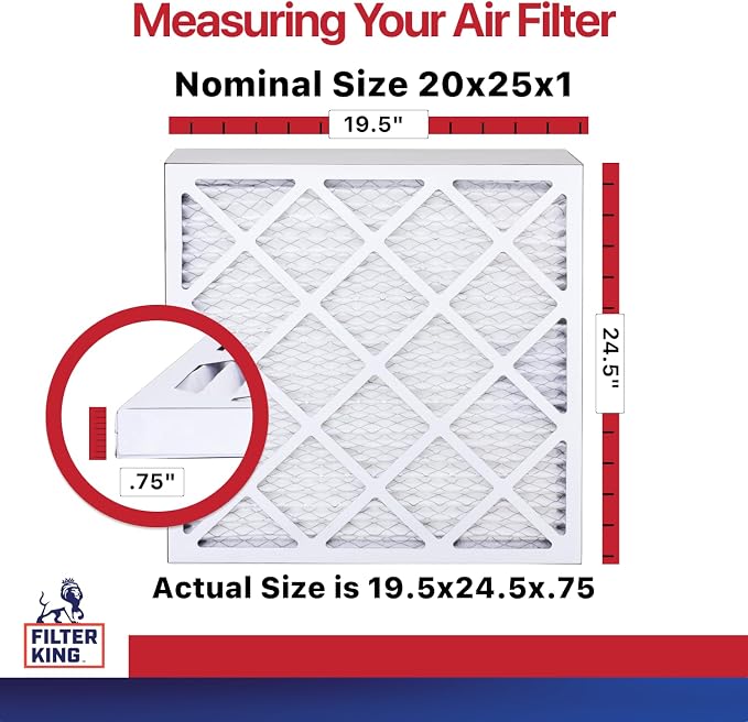 Filter King 20x25x1 Air Filter | 12-PACK | MERV 11 HVAC Pleated A/C Furnace - Image 2