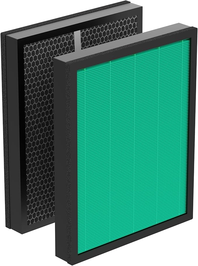 Replacement Filter 400/400S Fits for Coway AIRMEGA Max2 400 400S 400(G) 400S(G) Air Purifier, 2-in-1 Max2 Green True HEPA and Active Carbon Filter 1 Set, AP-2015-FP 2 Pack