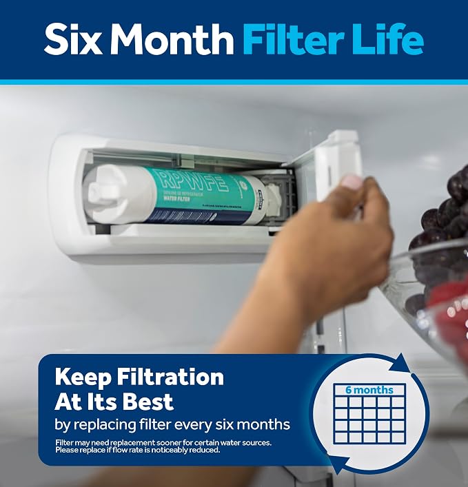 GE RPWFE Refrigerator Water Filter, Genuine Replacement Filter, Certified to - Image 7