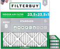 Filterbuy 23.5x23.5x1 Air Filter MERV 8 (MPR 700) Dust Defense Replacement (4-Pack), Electrostatic Pleated HVAC AC Furnace Filters, Made in USA (Actual Size: 23.38 x 23.38 x 0.75)