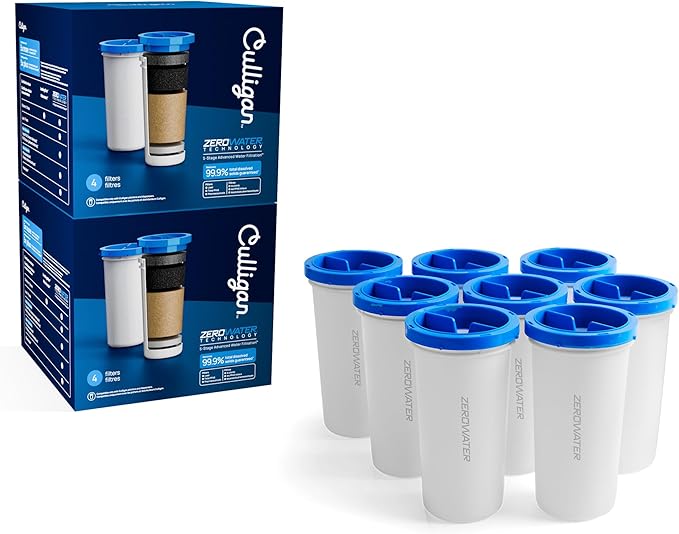 Culligan with ZeroWater Technology Replacement Filter 8-Pack, 5-Stage Advanced by CulliganWater
