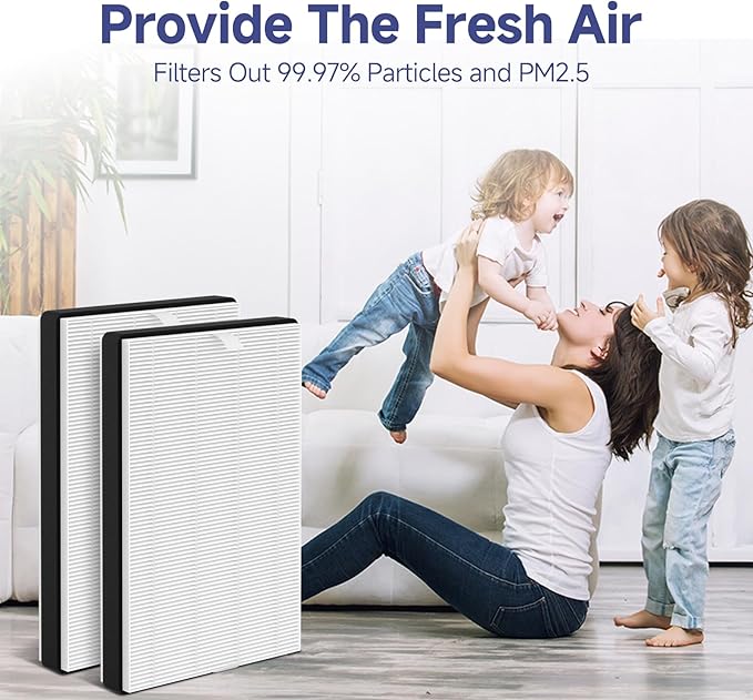 2 Pack F2 A2 True HEPA Replacement Filter Compatible with 3M Filtrete Room Purifier Models FAP-C02WA-G2 FAP-C03BA-G2 FAP-T03BA-G2 FAP-SCO2N FAP-CO2-A2 FAP-CO3-A2 FAP-TO3-A2