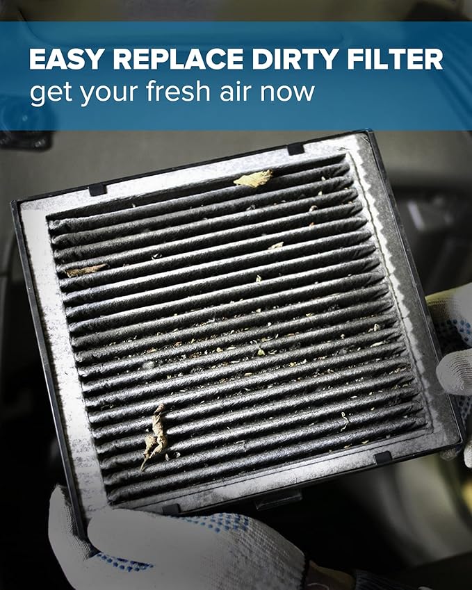 PHILTOP Cabin Air Filter, ACF083 (CF11181) Replacement for XLR 2004-2009, Corvette 2005-2019 Passenger Compartment Air Filter with Activated Carbon, Filter Up Dust Pollen