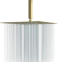 Lordear Gold Rain Shower Head 16 Inch Square Rainfall High Pressure Stainless Steel Rainfall Shower Head 360° Rotation Shower Head Waterfall Showerhead with Silicone Nozzle