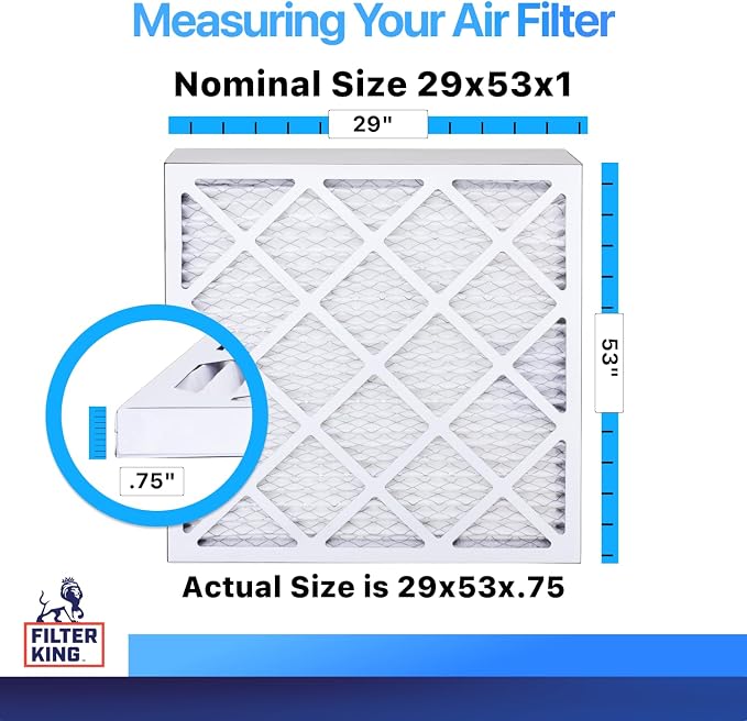 Filter King 29x53x1 Air Filter | 4-PACK | MERV 8 HVAC Pleated A/C Furnace - Image 2