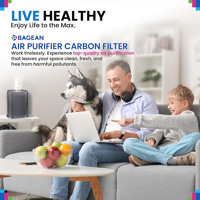Bagean Activated Carbon Pre Filter A Replacement - Compatible with Honeywell HPA200 Air Purifier Series - Fits Honeywell HPA200 Prefilter A - Air Filters Absorb Odors and Freshen Your Home (8-Pack)
