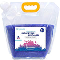 Net 9LBS Blue Indicating Silica Gel Beads Desiccants (Industry Standard 3-5 mm) - Reusable Desiccant Beads Silica Beads [Blue to Pink]