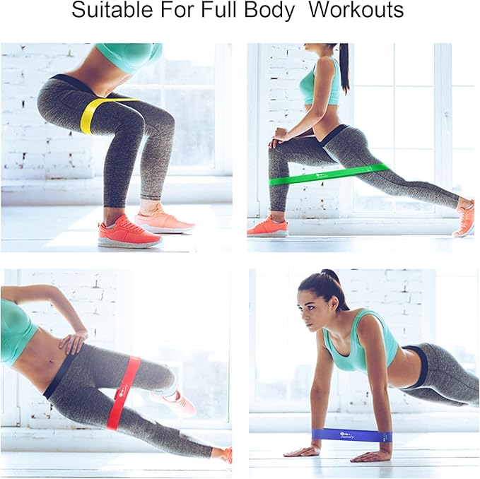 Resistance Bands Set, Himaly Exercise Bands Strength Training Fitness Bands Workout Elastic Bands with Legs Ankle Straps, Door Anchor, Handles & Carry Bag for Home Outdoor Workouts-FlexoryFit