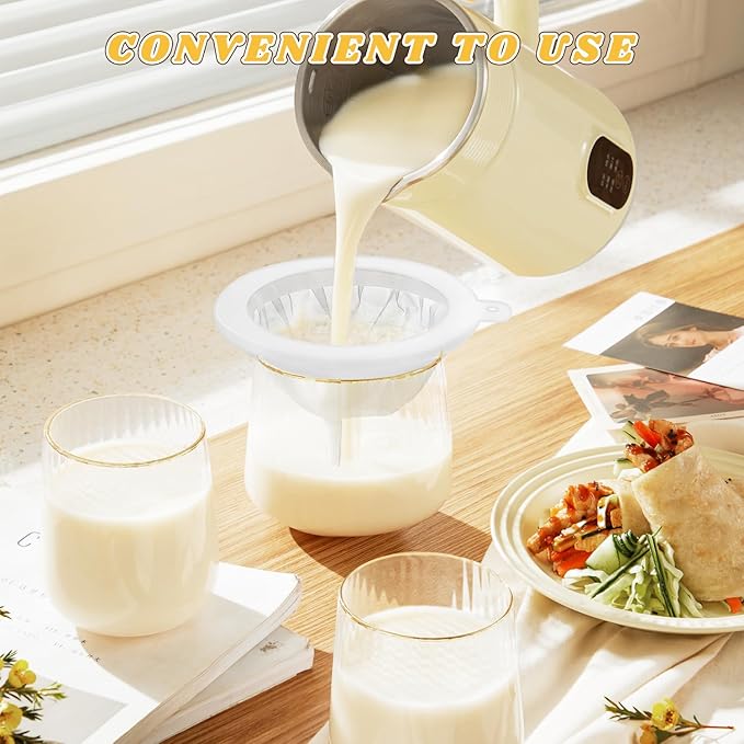 8 Pcs 200 Mesh Filter Plastic Mesh Sieve Food Filter Strainer Sieve for 5 Inch Kitchen Funnel Filtering Juice Coffee Milk Yogurt