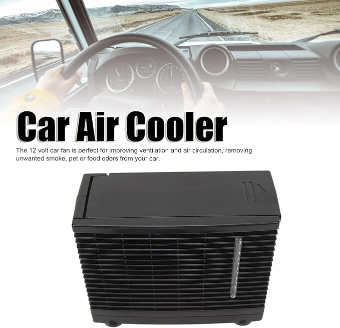 Portable Air Conditioners, DC12V Mini Air Conditioner and Small Evaporative Air Cooler and Humidifier Fan, 2 Speed Adjustable Car Air Cooler Improve Air Quality