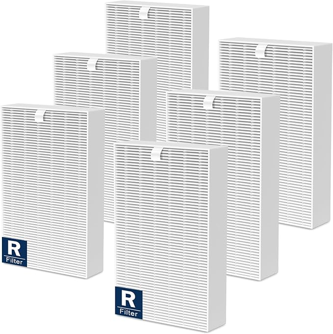 HPA300 HEPA Filter R Replacement for Honeywell HPA300 Air Purifier Filters Compatible with Honeywell HPA300 HPA200 HPA100 and HPA5300 Series, HRF-R3, HRF-R2, HRF-R1, 6 Pack