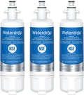 Waterdrop ADQ36006101 Replacement for LG® LT700P® Refrigerator Water Filter, Kenmore® 9690, 469690, ADQ36006102, LFXS30766S, LFXS24623S, FML-3, RFC1200A, RWF1200A, WSL-3, 3 Filters Package May Vary
