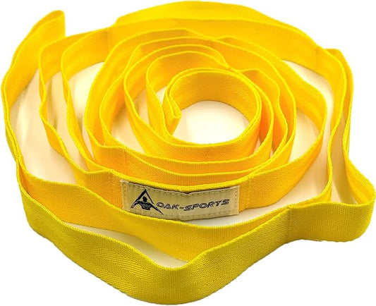 Stretching Strap Yoga Strap with Loops, Stretch Straps for Physical Therapy, Non-Elastic Exercise Strap for Pilates, Dance and Gymnastics with Workout Guide-FlexoryFit
