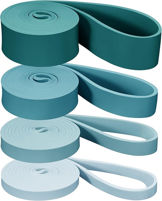 Retrospec Lift Resistance Pull Up Assistance Band Set for Working Out, Home Fitness, Toning, Stretching. Physical Therapy, Muscle Training & Exercise - Lightweight & Portable for Men & Women-FlexoryFit