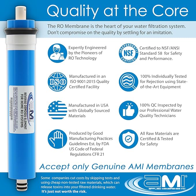 APPLIED MEMBRANES INC. 50 GPD Reverse Osmosis Membrane | RO Membrane Water - Image 3