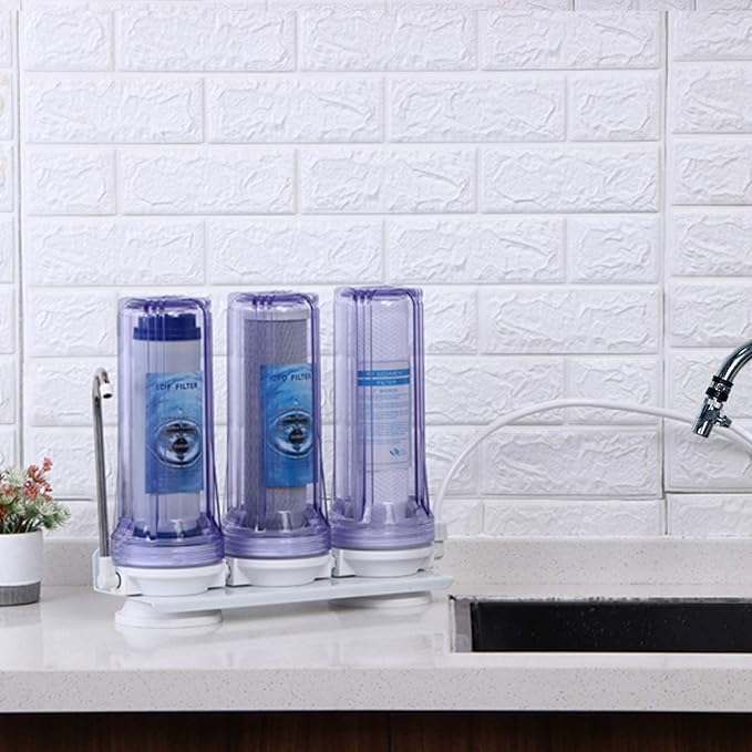 HUINING 1-3 Stage 10" Water Pre-Filter Set Replacement Water Filter Compatible With APEC RO Water Filter System Essence, Ultimate RO, ROES，Standard 10” RO Filter，Countertop 3-Stage water filter (2)