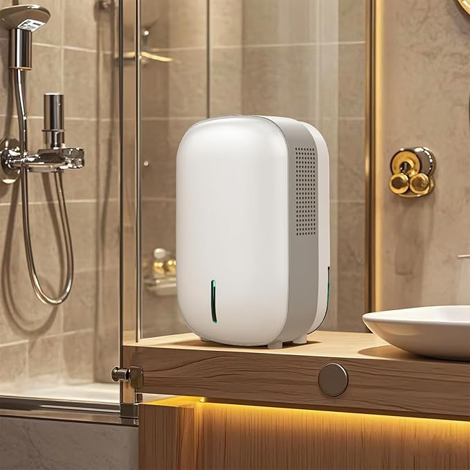 Mini Portable Dehumidifier for Home. Quiet. Auto Shut-OFF. Power Off Memory. Electric Dehumidifier for Small Space. Good for Small Bathroom Basement Bedroom Closet Safe Pantry RV Camper Yacht