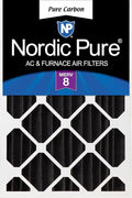 Nordic Pure 20x20x4 (Actual Size: 19 1/2 x 19 1/2 x 3 5/8) Pure Carbon Pleated Odor Reduction Merv 8 Furnace Filter 1 Pack