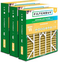 Filterbuy 20x25x6 Air Filter MERV 11 (MPR 1200) Allergen Defense (3-Pack), Pleated HVAC AC Furnace Filters for Aprilaire Space-Gard 201/2200 / 2250 & Lennox (Actual Size: 19.75 x 24.25 x 6.00)
