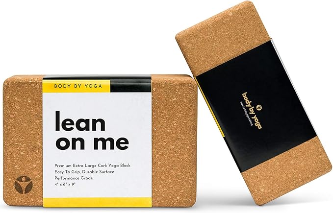 Premium Cork Yoga Blocks - Extra Large Yoga Block 2-Pack or Extra Tall 1-Pack for Inflexible Yogis | Natural, High-Density Cork for Superior Support & Stability | Optional Yoga Strap & Gift Box-FlexoryFit