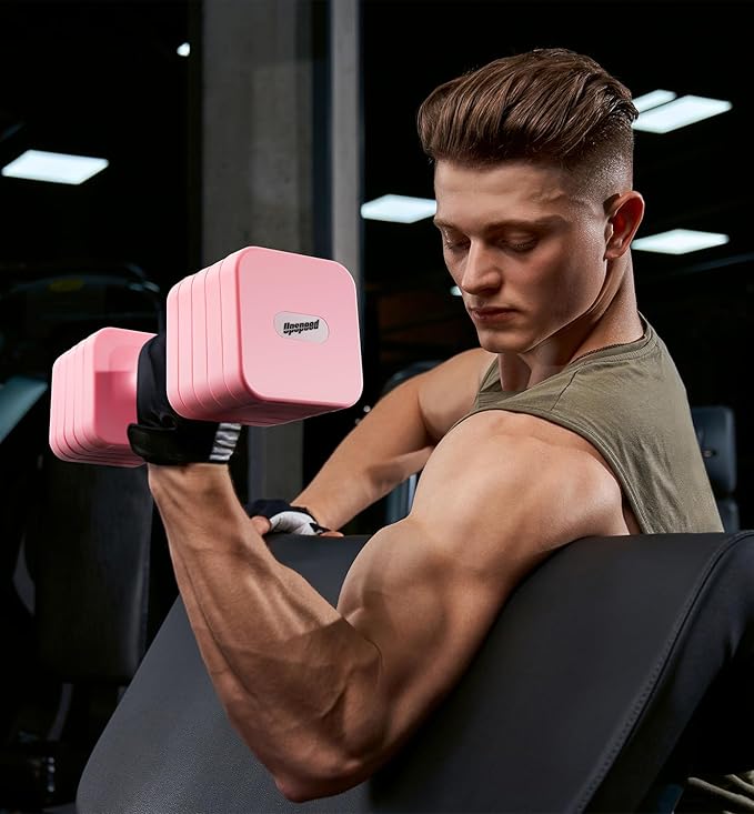 15LB 20LB 50LB Adjustable Dumbbell Set Free Weights Dumbbells Set for Women Men Hand Weights Sets Adjust Dumbbell Weight Sets for Home Gym Exercise Workout Strength Training Equipments-FlexoryFit
