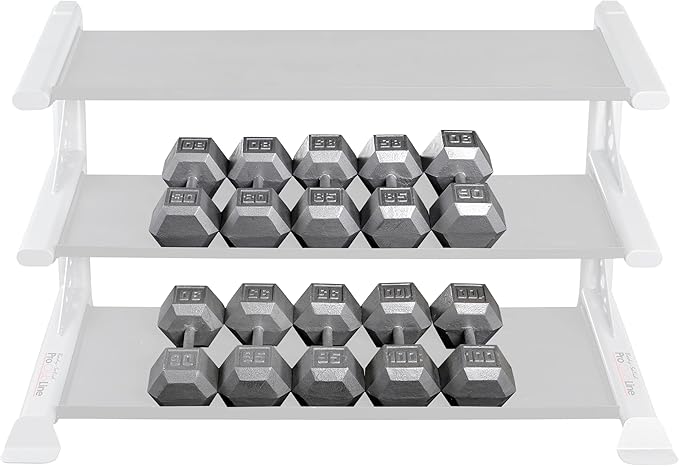 Body-Solid Cast Iron Hexagon Dumbbell, Hand Weights For Men and Women, Weight Dumbbells for Strength Training, Body Building Home Gym Training Gear-FlexoryFit
