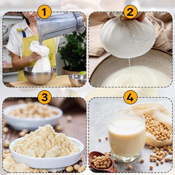 8 Pcs Cheese Cloth Bag for Straining, Nut Milk Bag Cheese Cloths Cloth Strainer for Juicing, Fine Mesh Strainer Reusable for Filtering Juice Coffee Yogurt Tea
