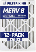 Filter King 10x15x2 Air Filter | 12-PACK | MERV 8 HVAC Pleated A/C Furnace by FilterKing