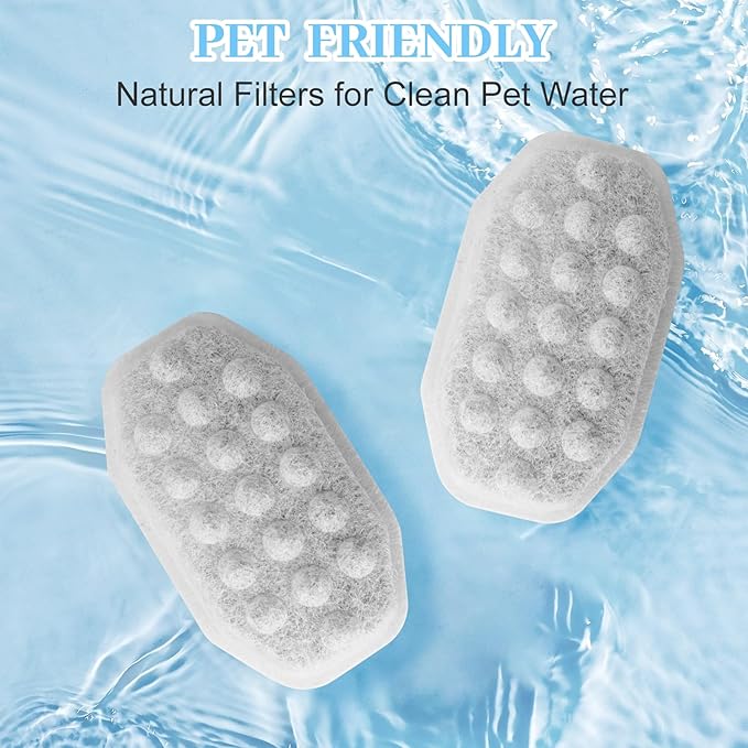8 Pcs Cat Water Fountain Replacement Filters & Pre-Filter Sponges for Rellaty Neareal 108oz/3.2 Stainless Steel Pet Water Fountain Automatic Pet Fountain with Water Level Window