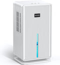 Dehumidifiers for Home, Upgraded 101OZ Dehumidifier (800 sq.ft), Quiet Dehumidifier for Basement, Bedroom, Bathroom, RV, Closet with Auto-off, Sleep Mode, 7 Colorful LED Light, Small Portable, White