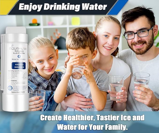 EDRARXD1 Water Filter Replacement, Compatible with EDRARXD1, Filter A, EDRARXD1B 3 PACK