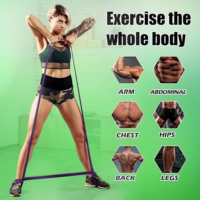 WHATAFIT Resistance Bands, Pull Up Assistance Bands, Exercise Bands, Workout Bands Set for Men and Women Home Fitness, Body Stretching, Strength Training, Physical Therapy-FlexoryFit