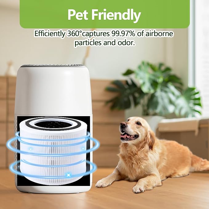 2 Pack Core 300 Replacement Filter Compatible with LEVOIT Core 300, Core 300S/300-P and Core P350 Air Purifier, High-Efficiency 3-in-1 True H13 HEPA Activated Carbon Filter Core 300-RF (White)