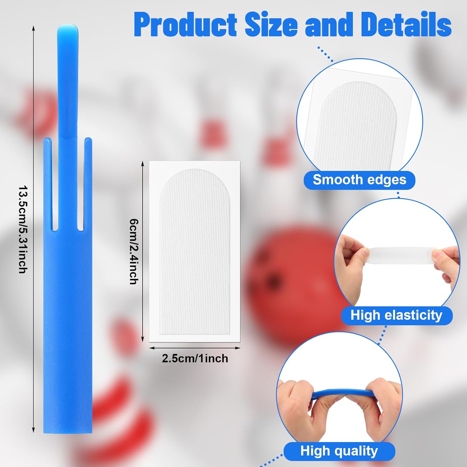 32 Pcs Bowling Accessories Include 2 Bowling Tape Insert Tools and 30 Tape Thumb for Bowlers Remove Tool for Men Women