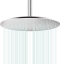 All Metal Rain Shower Head - Heavy Duty Stainless Steel, Easy Install, High Water Flow, Ultra-Thin Modern Design for Bathroom (Brushed Nickel, 16)