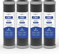 5 Micron 10" x 2.5" Whole House CTO Carbon Block Water Filter Cartridge Replacement for SCWH-5, AO-WH-PRE-RCP2, WHKF-WHWC, FXWTC, FX12P, WFPFC8002, WFPFC9001, 3WH-STDCW-F02, W5CIP (Pack of 4)