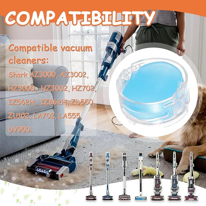4Pack Odor Neutralizer Replacement Cartridge fit for Shark AZ3000 AZ3002 HZ3000 IZ862H IZ562H ZD550 ZU102 LA702 Odor Elimination Replacement 1541FC3000(Bluebell)