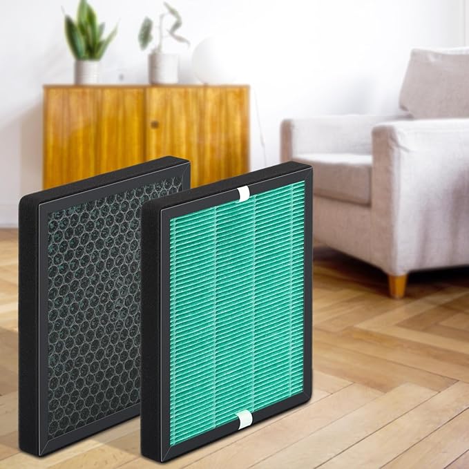 R1 P1801 P1802 Filter Replacement Compatible with YIOU R1 P1802 & Elechomes P1801, for Pet-Raising Families, Deep Green, 3 Pack