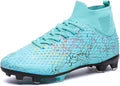 Men's Soccer Shoes High-Top Soccer Cleats Outdoor Breathable Athletic Professional Spikes Youth Boys Football Shoes Unisex