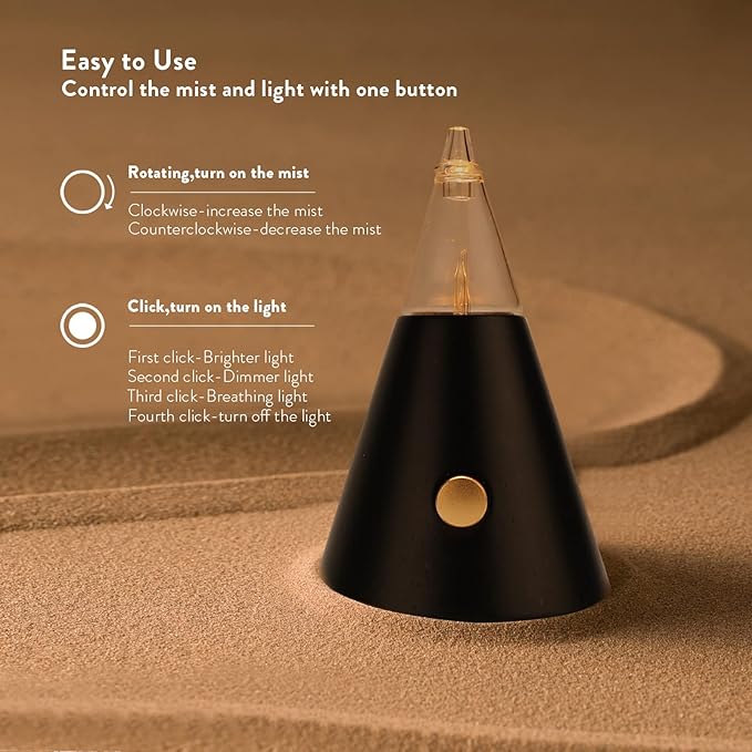 Babel Tower Aroma Nebulizer - Waterless Essential Oil Diffuser with Wood and Glass, Professional Grade Cold Air Technology, Super Quiet, No Water, No Heat, No Plastic - Original Design