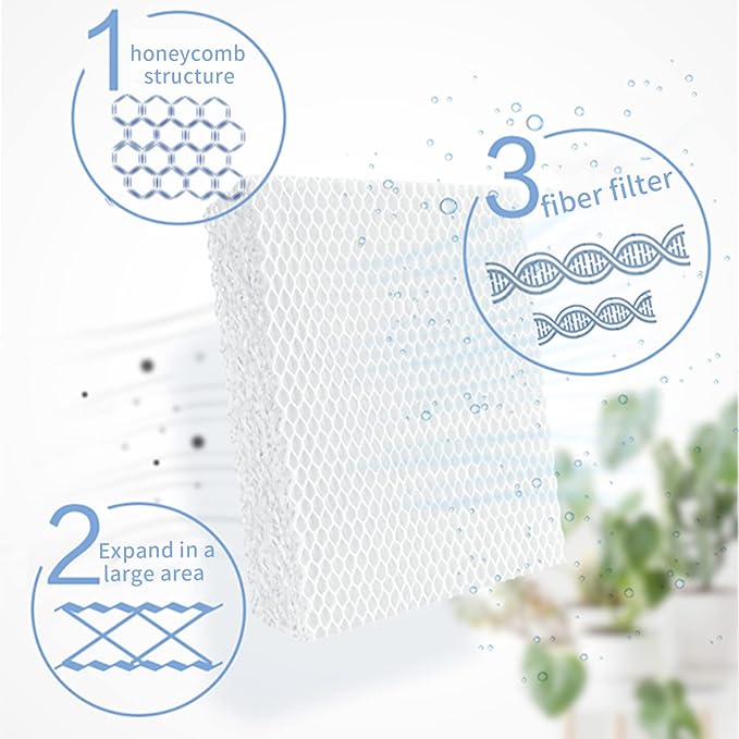 HIFROM 2Pack Replacement Humidifier Wick Filters MD1-0034 Compatible with Vornado Evaporative EV100 EV200 EVDC300 EVDC500 EVDC505 Evap40 Evap2 Humidifiers