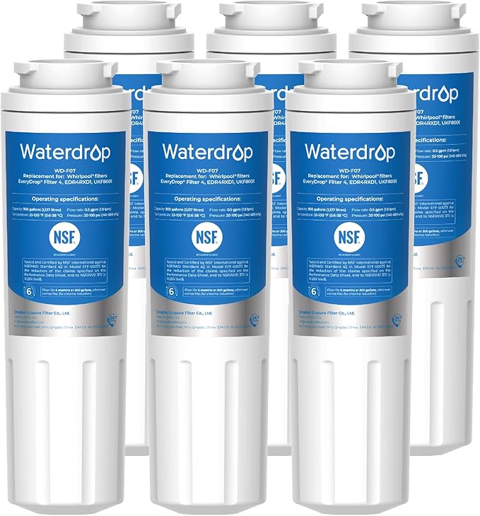 Waterdrop EDR4RXD1 Replacement for EveryDrop® Filter 4, Whirlpool® UKF8001 by Waterdrop