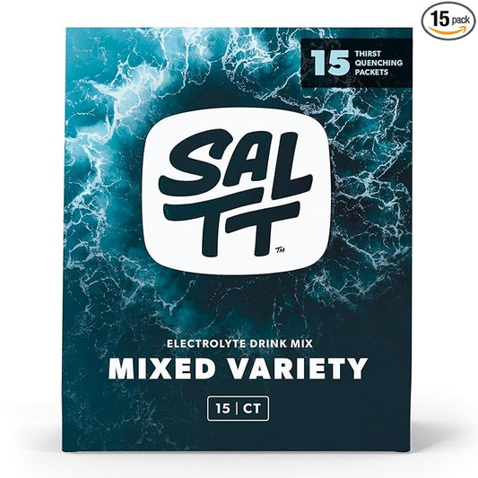 Keto Chow SALTT Electrolytes Powder Packets, All Things Mixed Variety Pack (15 Packets) - Magnesium, Potassium, Sodium, Trace Minerals - Vegan & Gluten Free - Travel Essentials - Made in USA-FlexoryFit