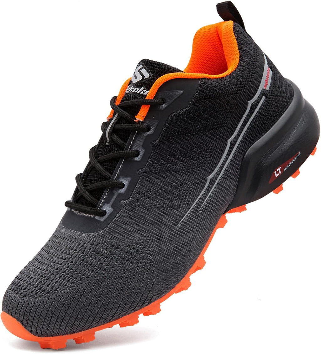 Men's Trail Running Shoes Lightweight Breathable Walking Hiking Sneakers Outdoor Athletic Tennis Cross Training Shoes