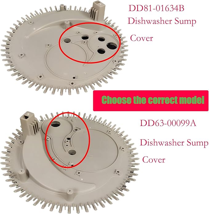 DD81-01634B Dishwasher Circulation Pump Mesh Filter -Sump Cover Genuine Original Equipment Manufacturer (OEM) Part